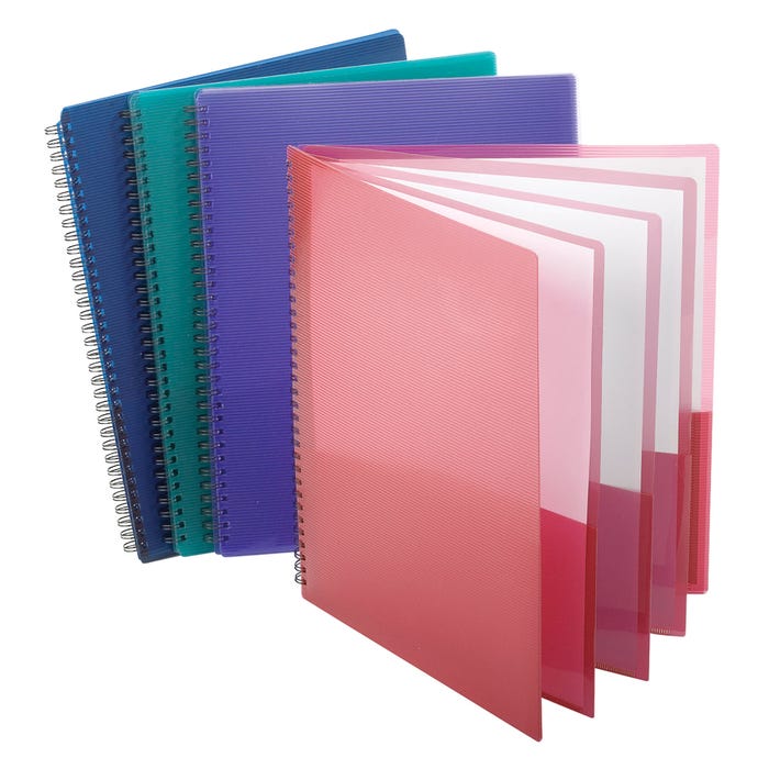 Oxford Multi-Pocket Poly Portfolio, 8-1/2 x 11 Inches, 8 Pocket, Assorted Colors