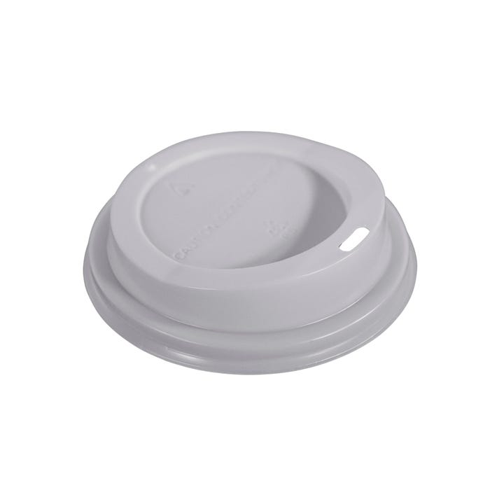 Gogo Dome Universal Size Sip-Through Lids, White, Pack of 100
