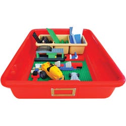 Shirley K's T-142 Storage Bin, 19 x 12-1/2 x 4-3/8 Inches, Red
