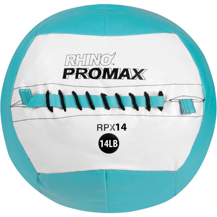 Champion Sports Rhino Skin Promax Medicine Ball, 14 Pounds, Light Blue