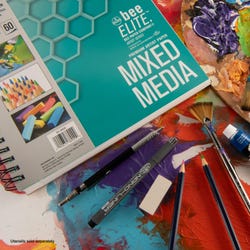 Bee Elite™ Mixed Media Artist Pad, 9 x 12 Inch, White