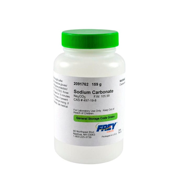 Frey Scientific Sodium Carbonate, Solid, 159g