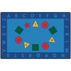 Carpets for Kids KID$Value PLUS Early Learning Carpet, 6 x 9 Feet, Rectangle, Multicolored, Item Number 1457513