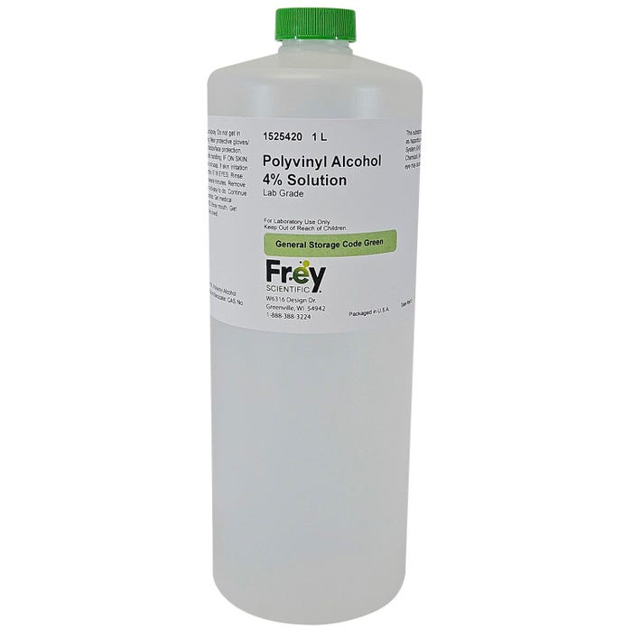Frey Scientific Polyvinyl Alcohol, 4% Solution, Lab Grade, 1 Liter