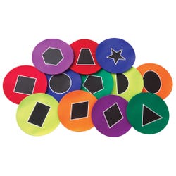 Image for FlagHouse Geometric Neoprene Shape Spot Markers, Set of 12 from School Specialty