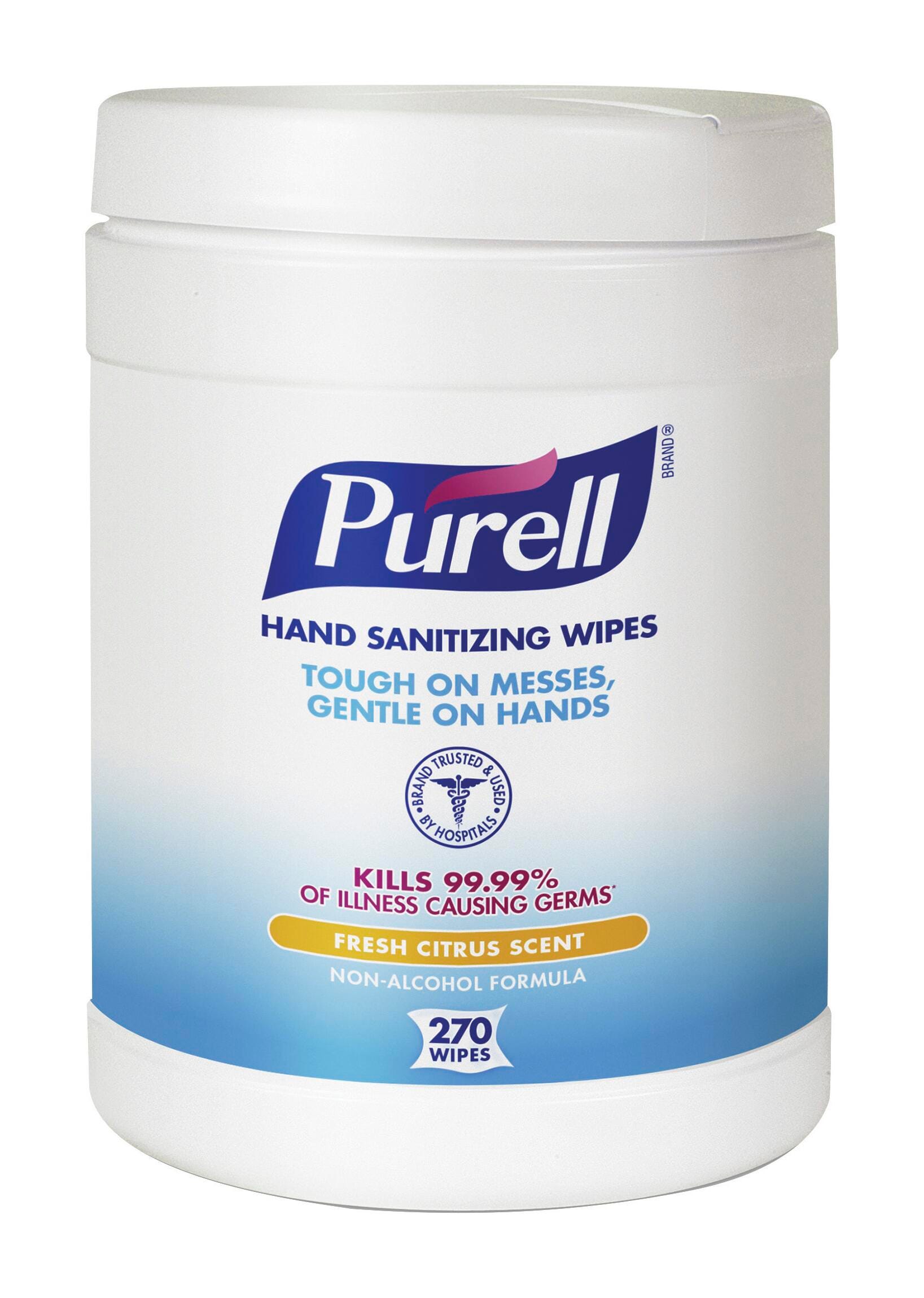 Image for Purell Sanitizing Wipes, Fresh Citrus Scent, 270 Sheet Container from School Specialty