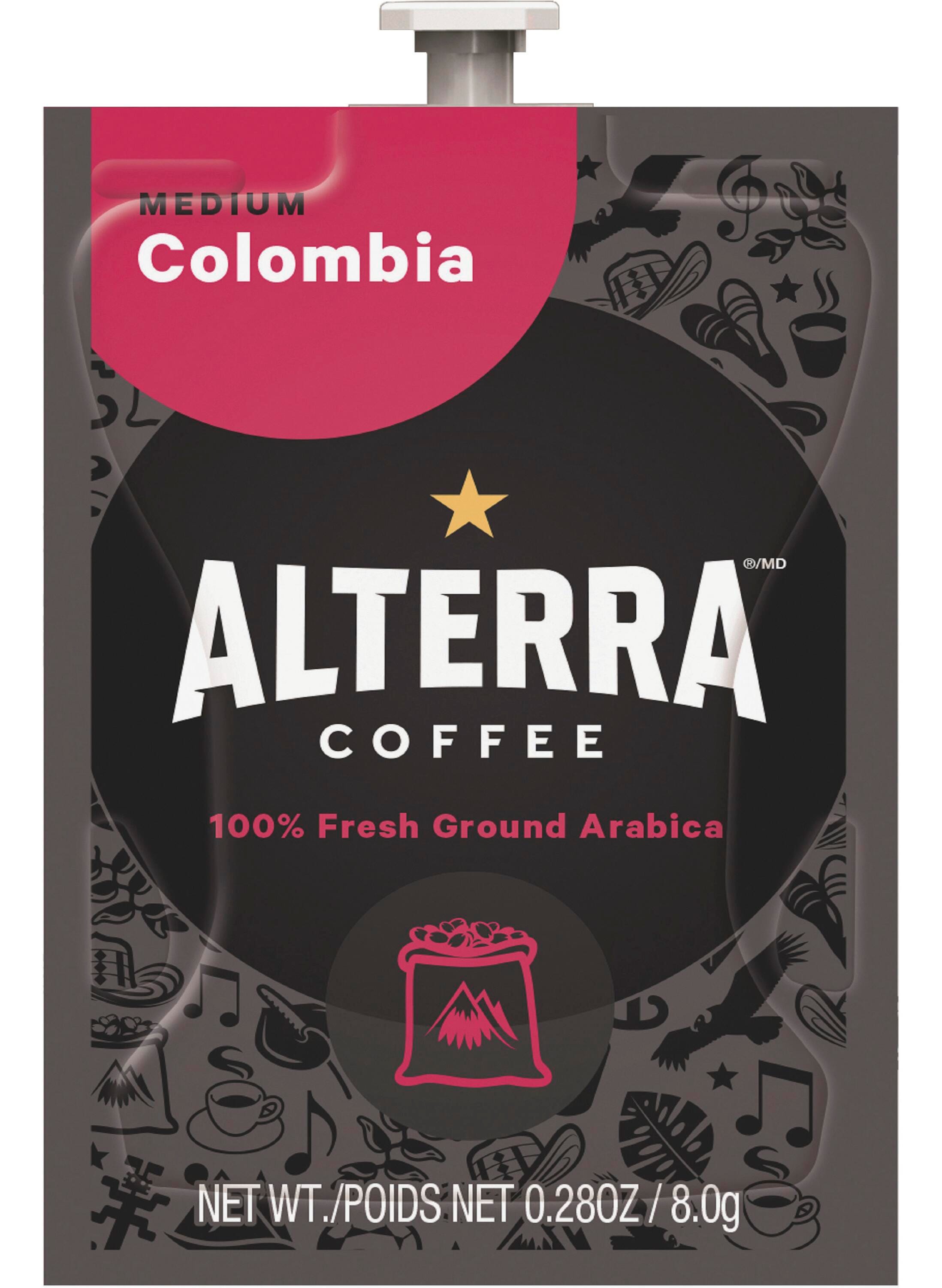 Alterra Colombia Coffee, Med/Balanced Coffee, Pack of 100, Item Number 1565255