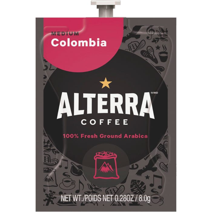 Alterra Colombia Coffee, Med/Balanced Coffee, Pack of 100
