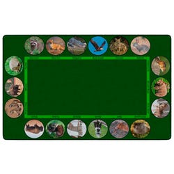 Childcraft PhotoFun North American Animals Carpets, 8 x 12 Feet, Rectangle, Blue