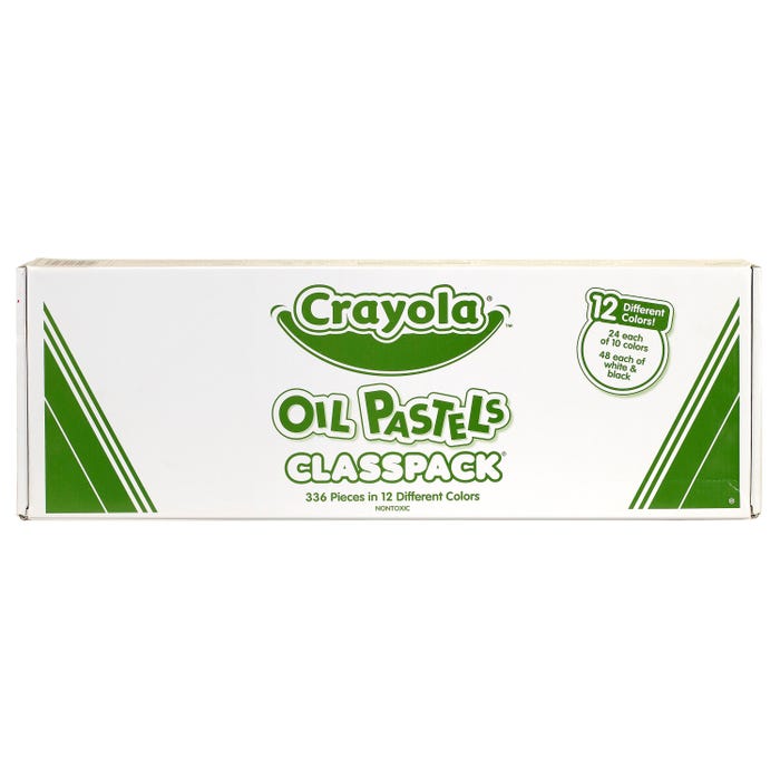 Crayola Oil Pastels Classroom Pack, 14 Assorted Colors, 336 Pieces