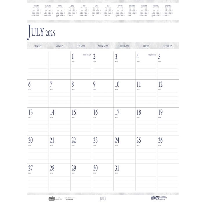 House of Doolittle Compact Academic Desk Pad Calendar, July 2025-August 2026, 18-1/2 x 13 Inches