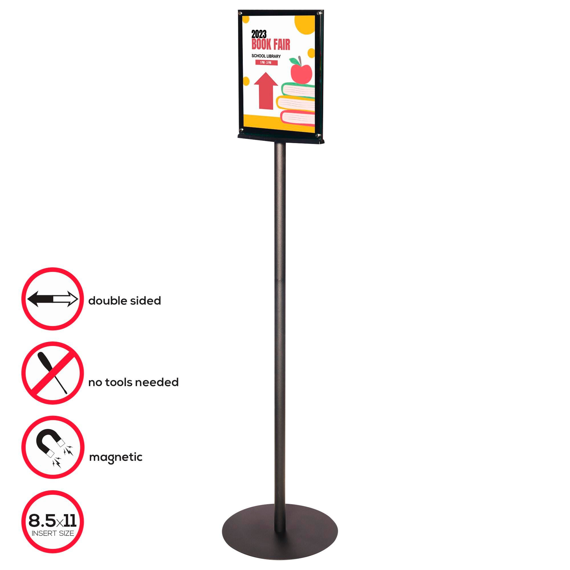 Deflect-O LLC Magazine Size Double-Sided Magnetic Sign Display, 13 x 56 Inches 2133800