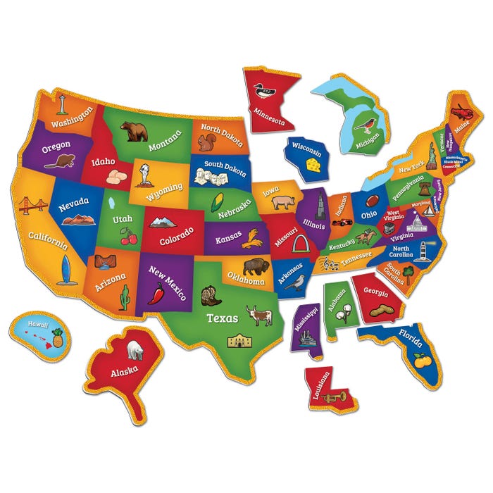 Learning Resources Magnetic U.S. Map Puzzle