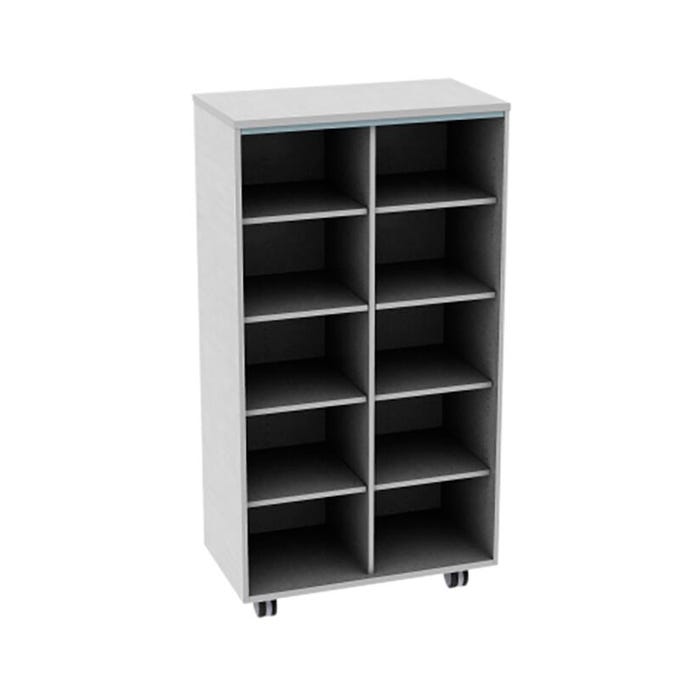 Fleetwood Designer 2.0 Cabinet, Ten Cubbies, No Door, Magnetic Markerboard Back