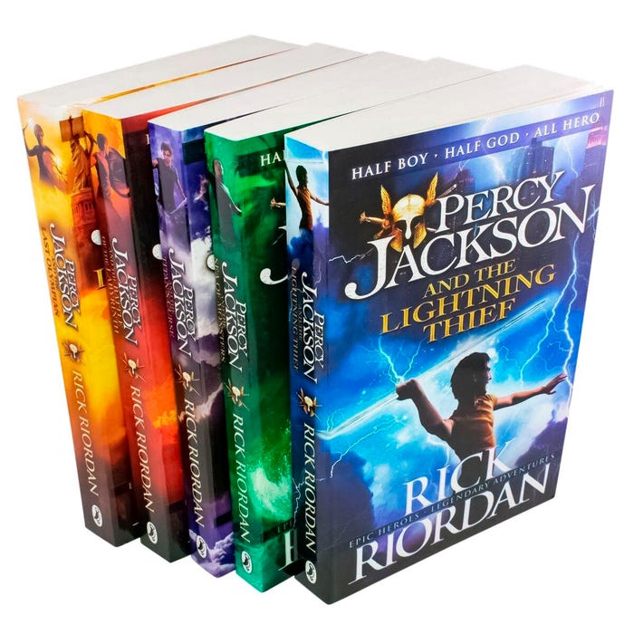 Achieve It! Percy Jackson & The Olympians Book Series Variety Pack, Grades 5 to 9, Set of 5
