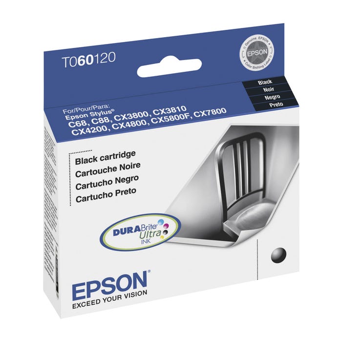 Epson DURABrite Ultra Ink Cartridge, T060120S, Black