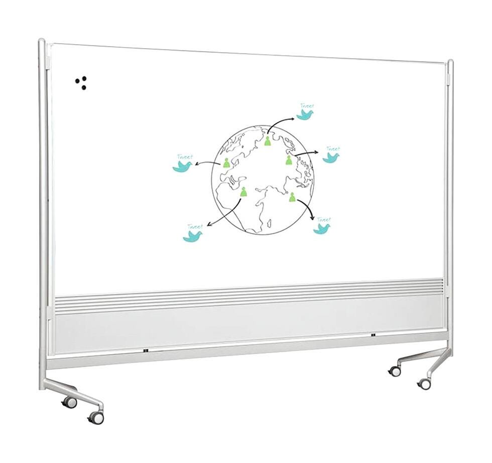 Image for MooreCo DOC Partition, Porcelain Steel and Laminate, 6 x 6 Feet from School Specialty
