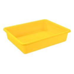 School Smart Storage Tray, Letter Size, 10-3/4 x 13-1/4 x 3 Inches, Yellow 2019907
