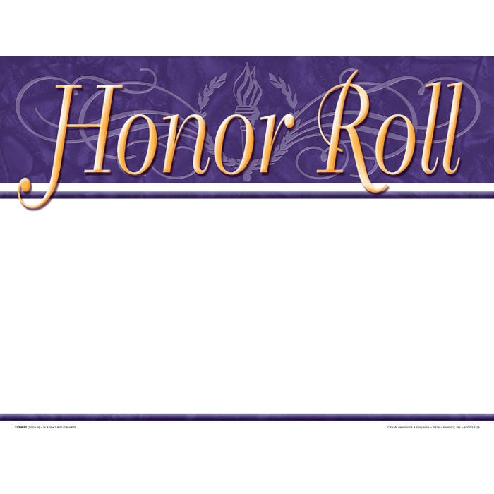 Achieve It! Honor Roll Recognition Awards, Blank Item, 11 x 8-1/2 Inches, Pack of 25