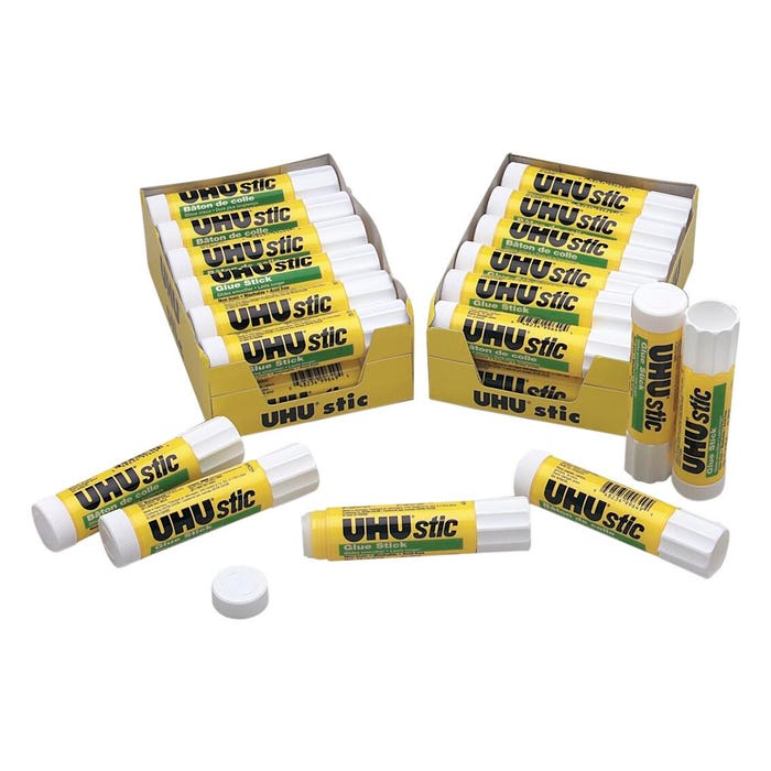 UHU Glu-Stic, 0.74 Ounces, Clear, Pack of 30