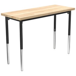 Classroom Select Rectangle Vigor Utility Table, Butcher Block Top 4000045