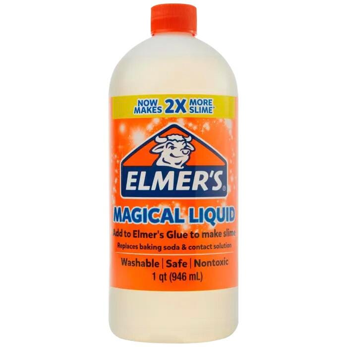 Elmer's Magical Liquid Slime Activator Solution, Quart, Clear