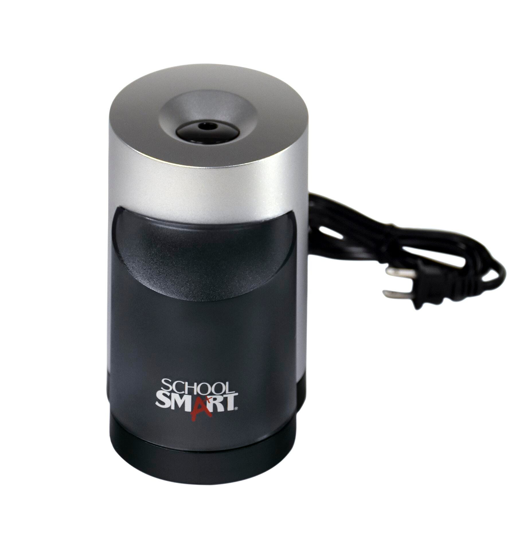 School Smart Vertical Electric Pencil Sharpener, 6 x 4 Inches, Black and Gray 084437