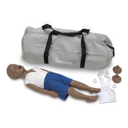 Simulaids Kyle 3-Year-Old CPR Manikin with Carry Bag, Dark