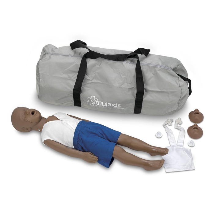 Simulaids® Kyle™ 3-Year-Old CPR Manikin with Carry Bag - Dark