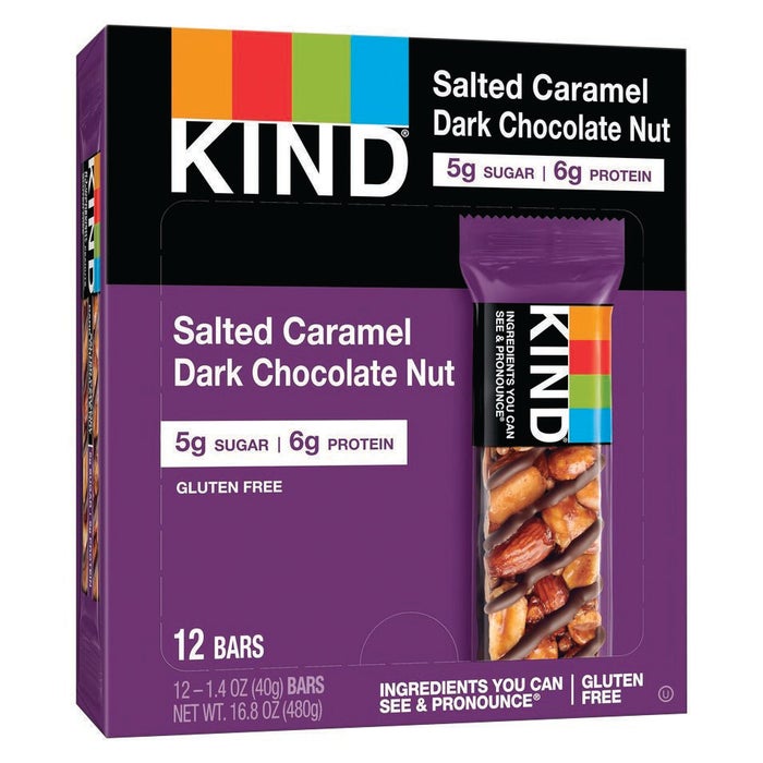 KIND Salted Caramel Dark Chocolate Nut, 1.4 Ounce, Box of 12