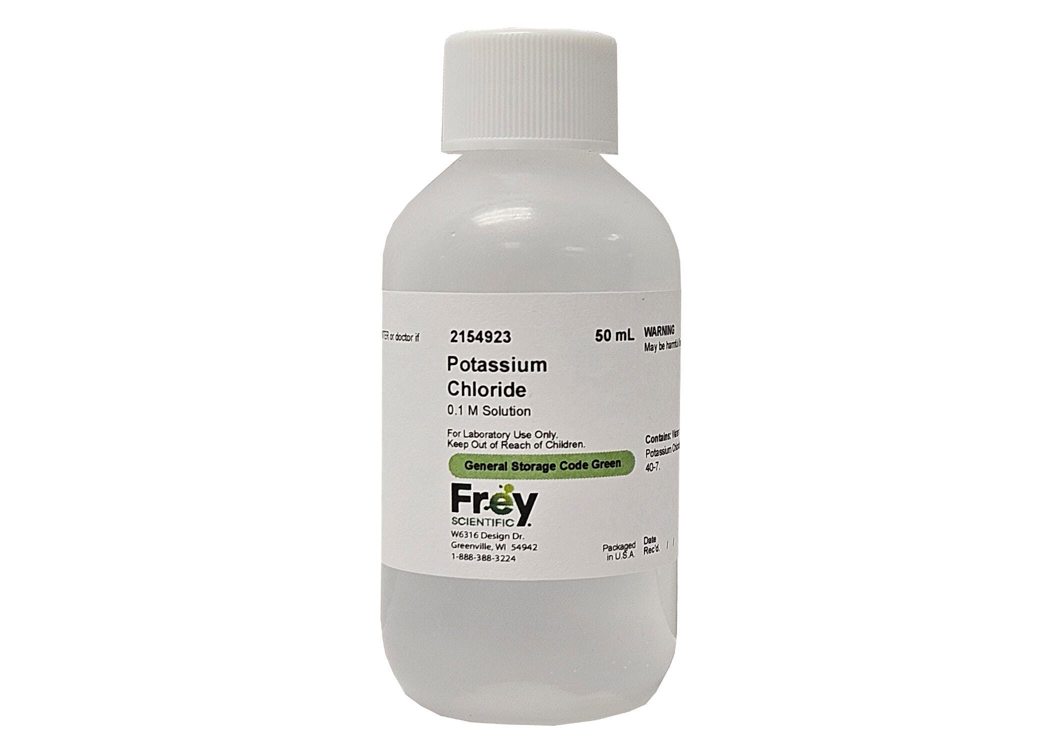 Frey Scientific Potassium Chloride, 0.1M, 50mL 2154923