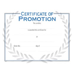 Hammond & Stephens Raised Print Certificate of Promotion Recognition Award, 11 x 8-1/2 inches, Pack of 25, Item Number 2103108