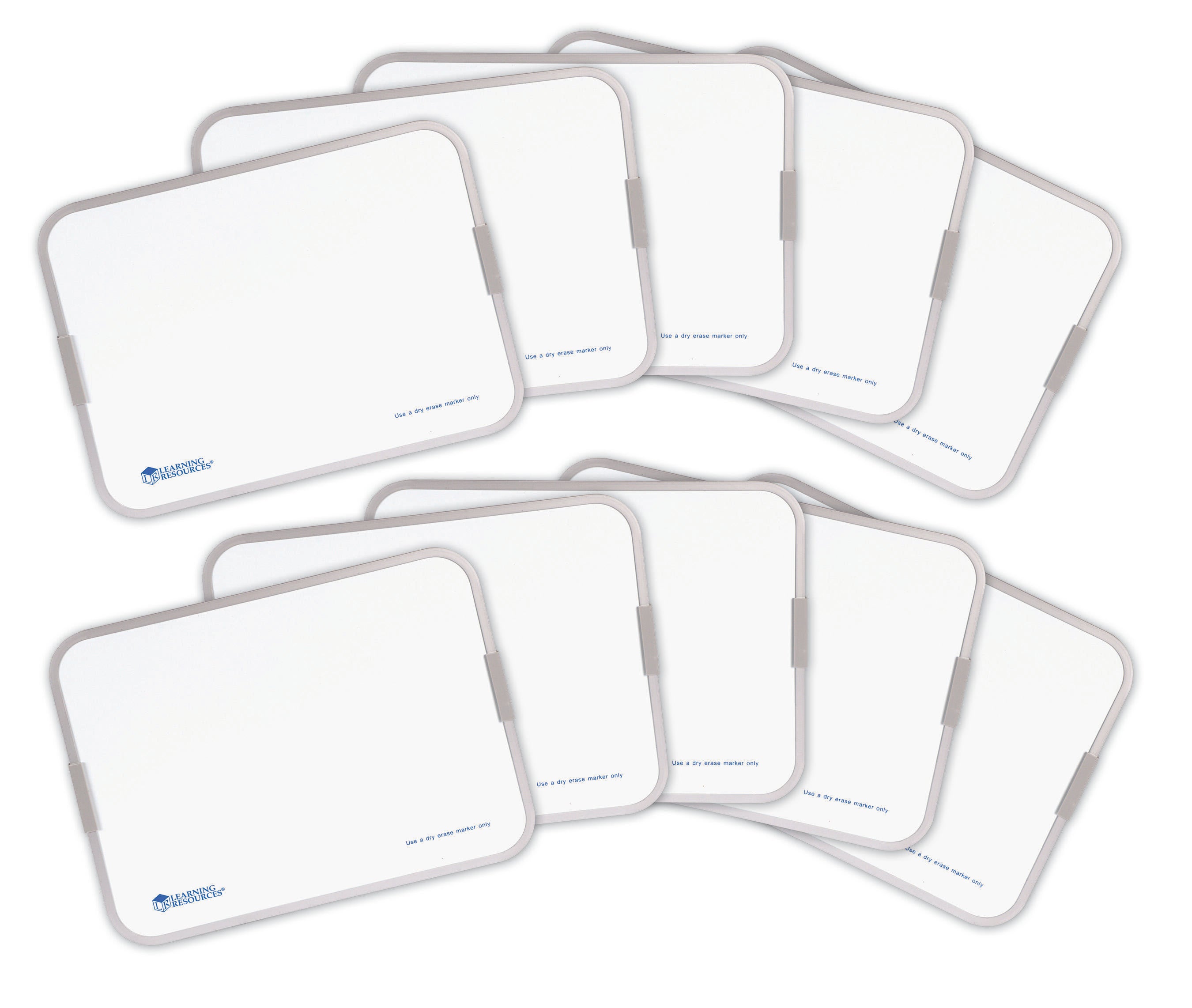 Learning Resources Dry Erase Magnetic Plain Two-Sided Boards, 9 x 12 Inch, Pack of 10 1391239