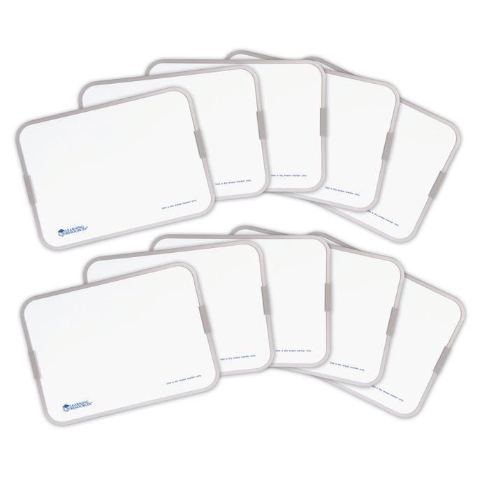 Learning Resources Dry Erase Magnetic Two-Sided Boards, 9 x 12 Inch, Pack of 10