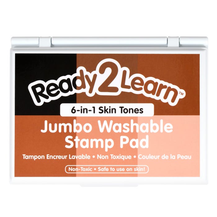 Ready2Learn Jumbo 6-in-1 Washable Stamp Pad, Skin Tones