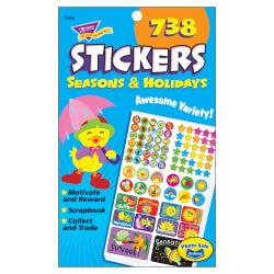 Trend Enterprises Seasons and Holidays Sticker Pad, 738 Stickers, Item Number 1597420