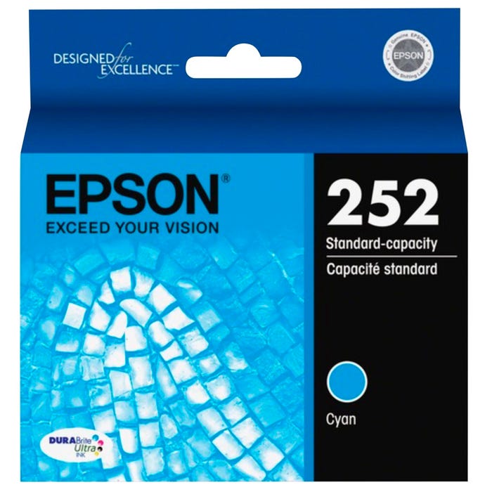 Epson DURABrite Ultra Ink Cartridge, T252XL220S, Cyan