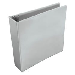 School Smart D Ring View Binder, Polypropylene, 2 Inches, White 2006494