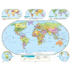 Nystrom Intermediate World Map, Item Number 1539781