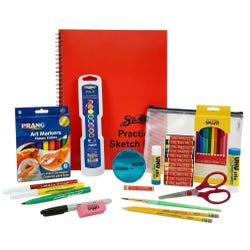 Middle School Art Kit with Sketchbook, Set of 12