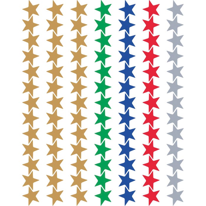 Teacher Created Resource Assorted Foil Stars Stickers Value Pack