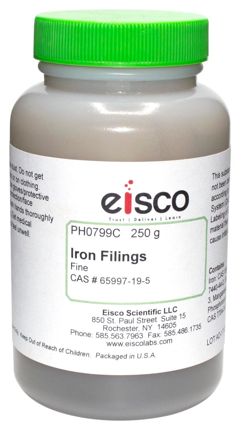 Eisco Labs Fine Iron Filings, 250g, Item Number 2022879