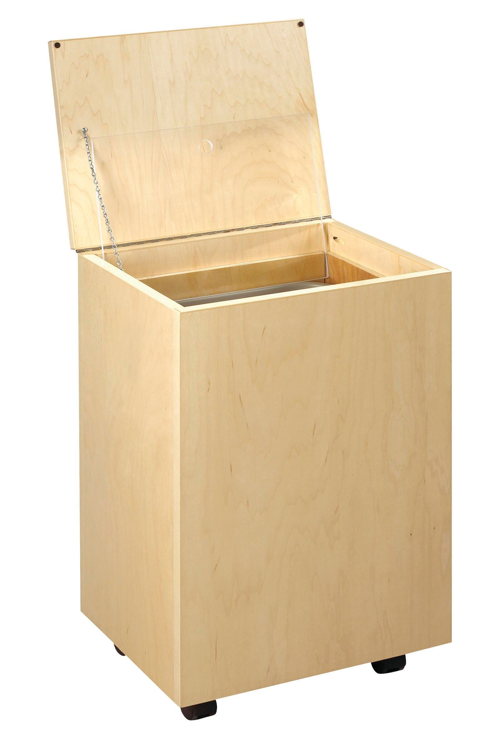 Diversified Spaces Perspective Mobile Clay Cart, 18-1/4 x 14-1/8 x 28-1/2 Inches, Maple 406938