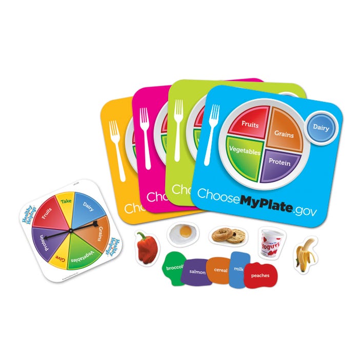 Learning Resources Healthy Helpings MyPlate Game, Set of 55