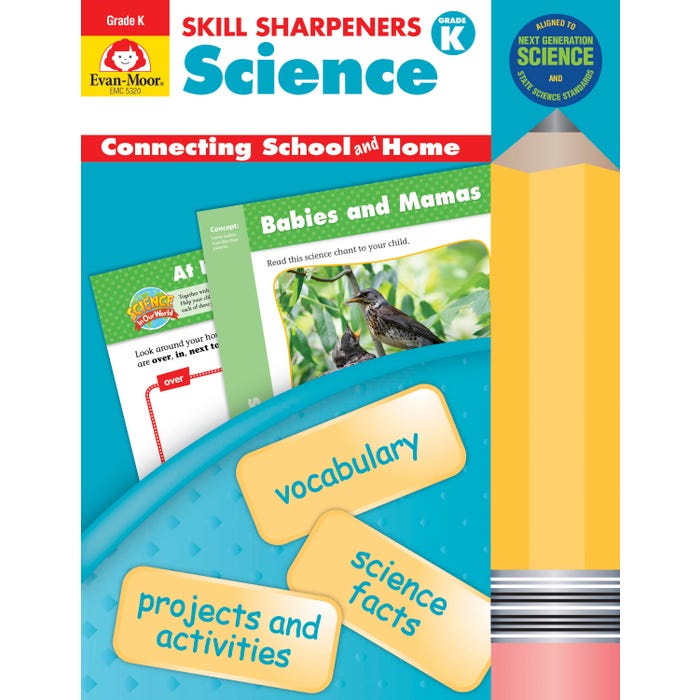 Evan-Moor Workbook Skill Sharpeners Science, Grade K