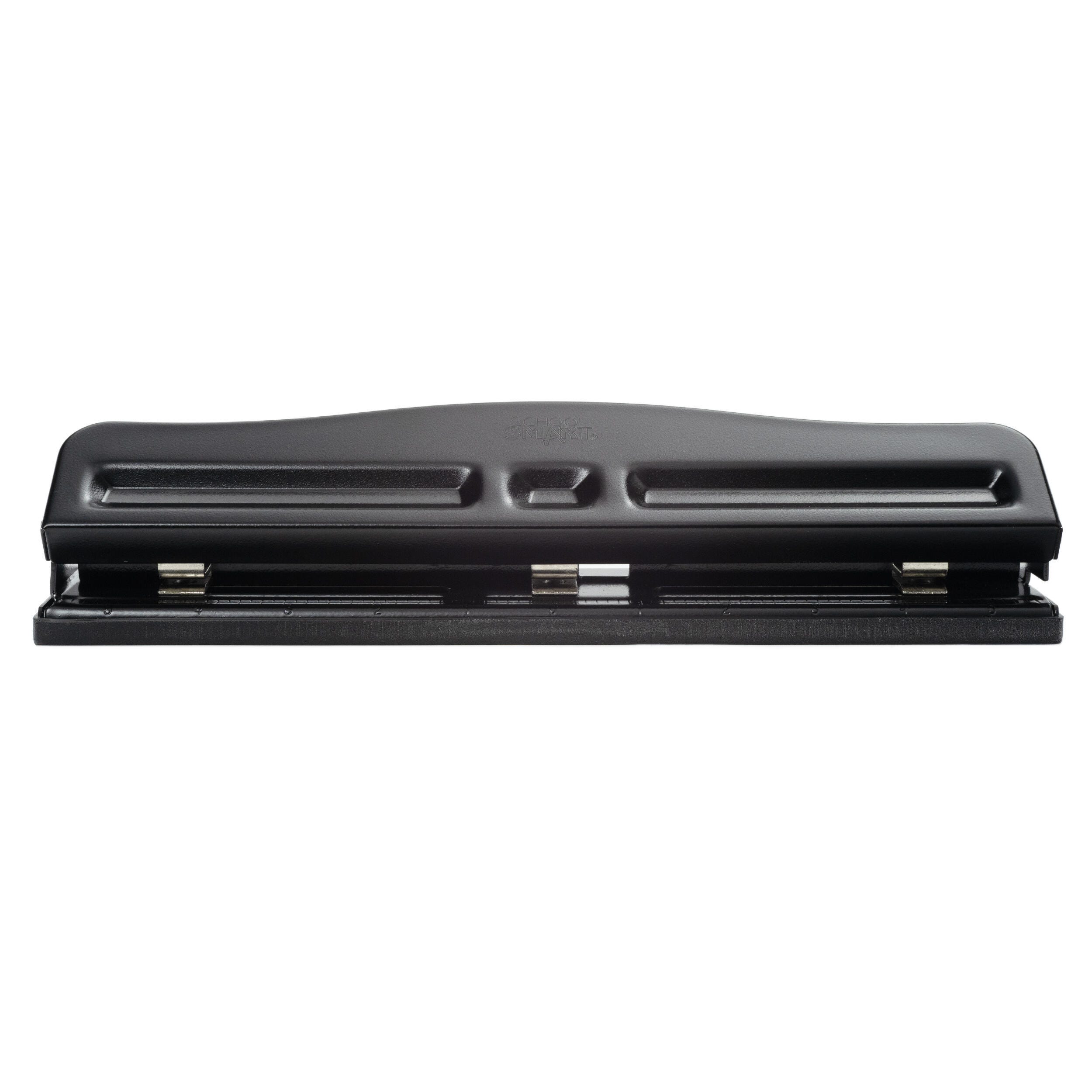 School Smart Adjustable 2 or 3 Hole Punch, 12 Sheet Capacity, Black 025983