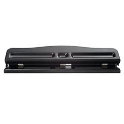 School Smart Adjustable 2 or 3 Hole Punch, 12 Sheet Capacity, Black 025983
