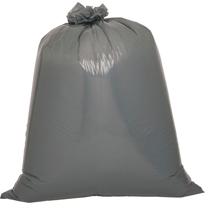 Genuine Joe Low Density Maximum Strength Can Liners, 33 Gallon, 1.35 mil, Gray, Pack of 100