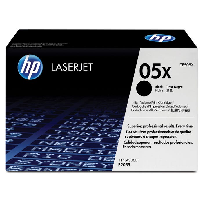 HP 05X Ink Cartridge, CE505X, Black