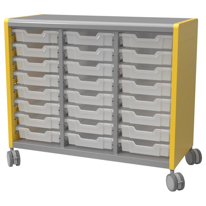 Classroom Select Geode Medium Cabinet, Triple Wide, 24 Tote Trays